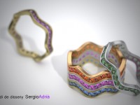 Anillos formas con diferentes materiales y piedras